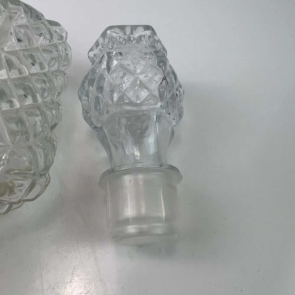 Wexford by Anchor Hocking Glass Ships Decanter 12” Clear Cut Diamond Pattern